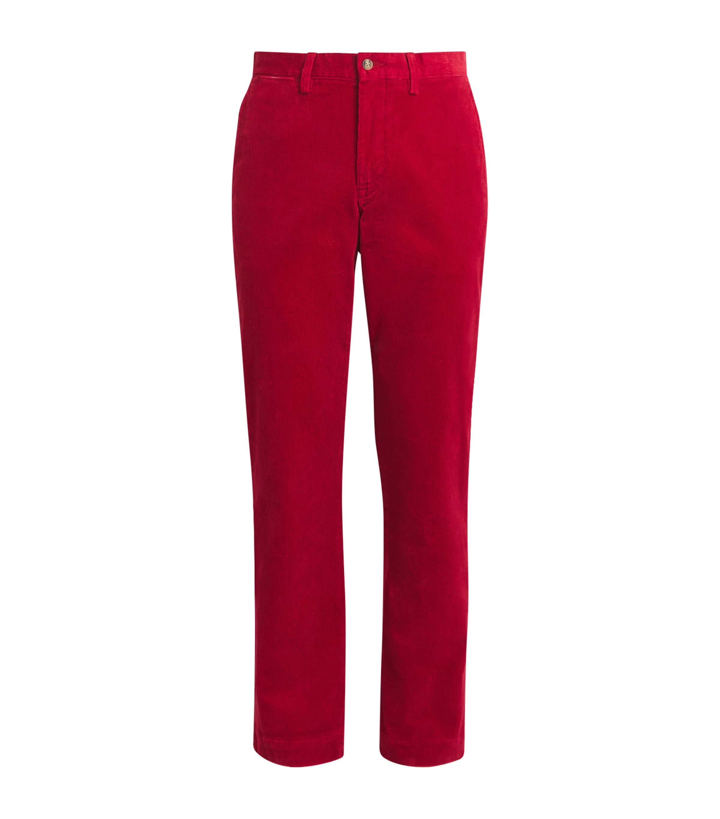 Corduroy Bedford Straight Trousers RED Image 1
