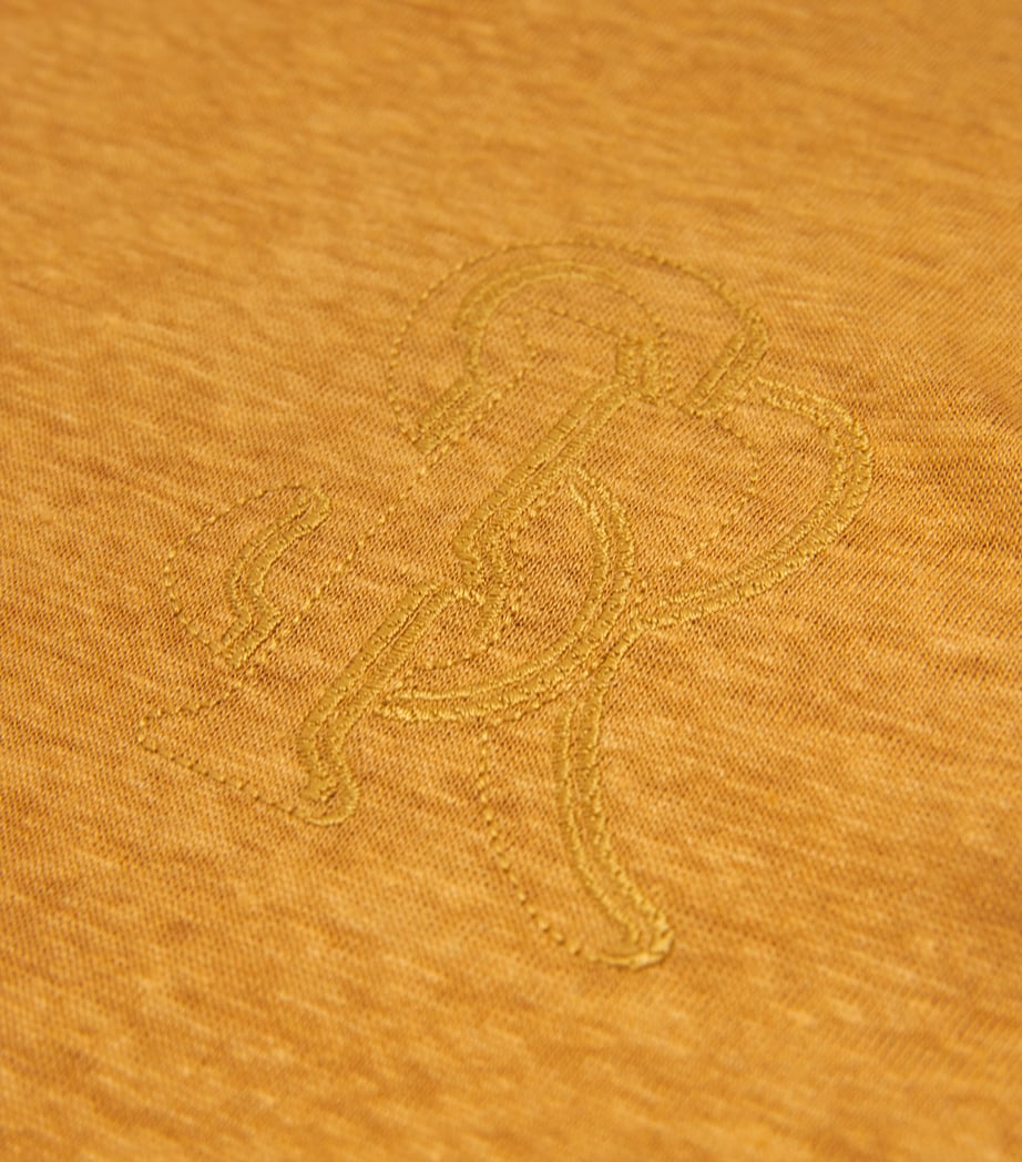 Stefano Ricci Kids Linen Embroidered Monogram T-Shirt (4-16 Years) Image 3