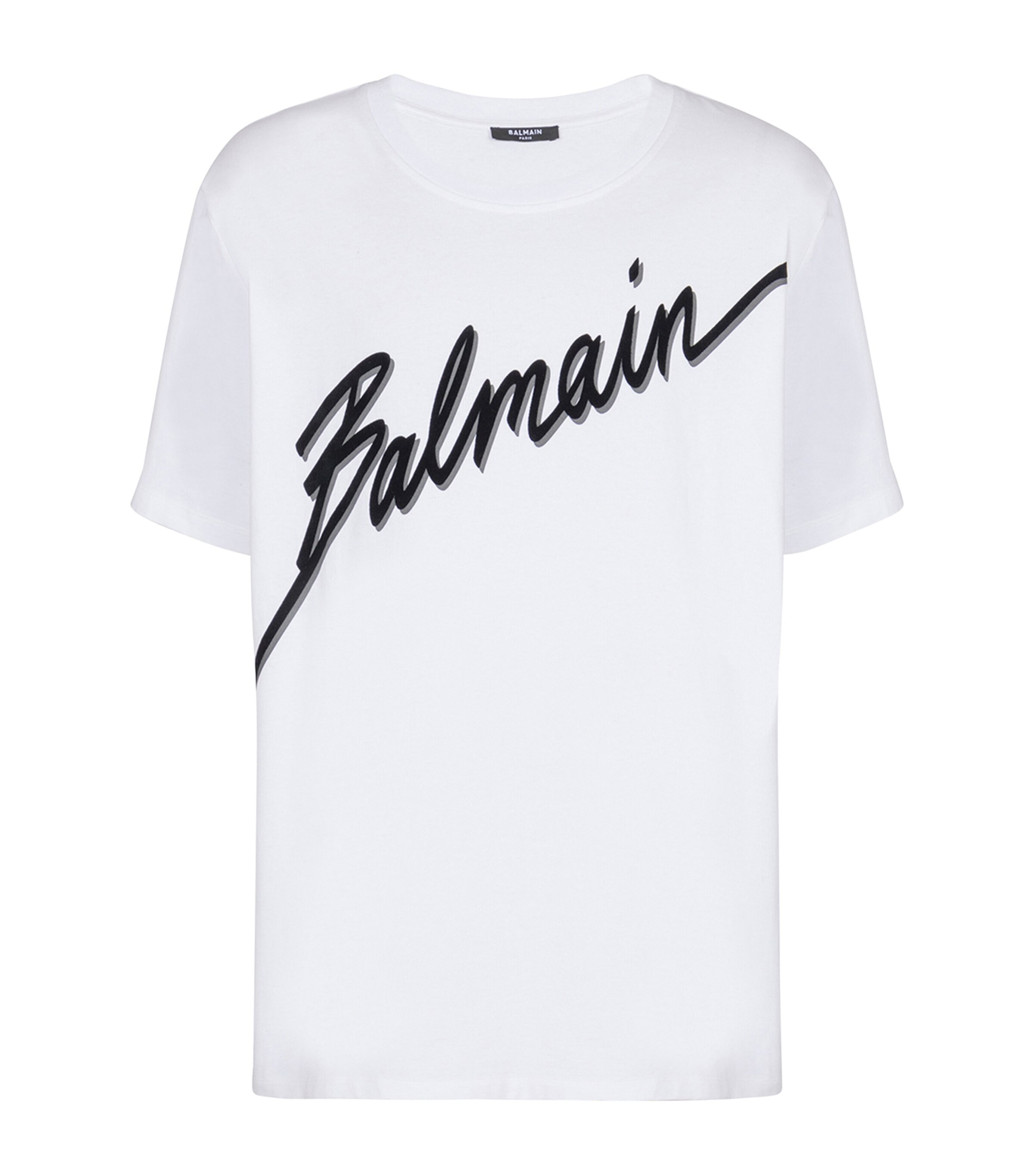 Balmain Cotton Logo Print T-Shirt | Men Clothing | T-Shirts | Logo T-shirts | Printed T-Shirts | Designers | Balmain