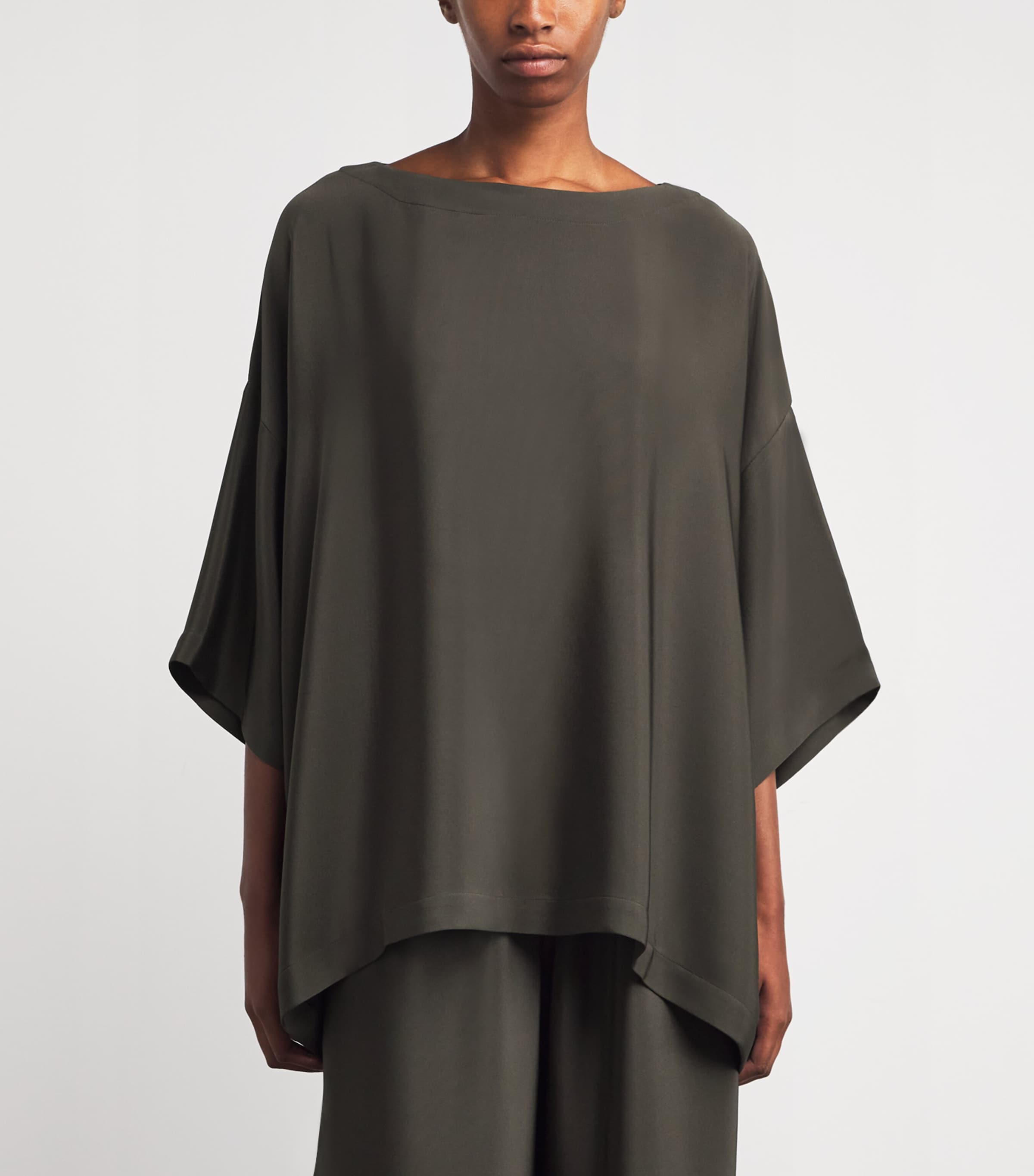 Silk Boat-Neck Tunic DKMOSS Image 3
