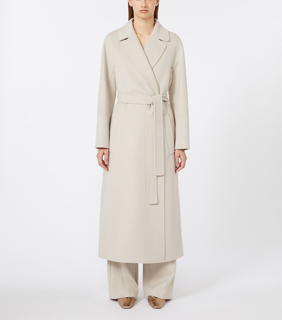 Virgin Wool Belted Coat SAND Image 2