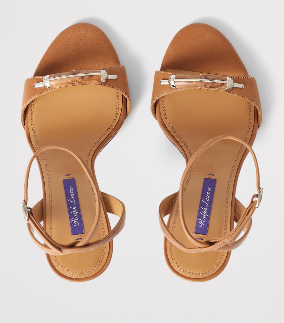 Leather Presling Heeled Sandals 95 RL GOLD Image 3