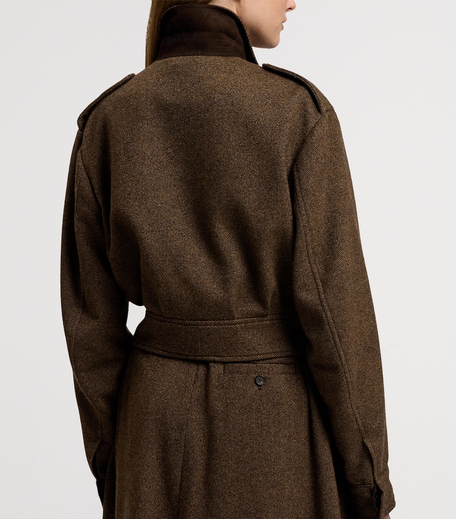 Birdseye Tweed Maddison Bomber Jacket DARK BROWN Image 11