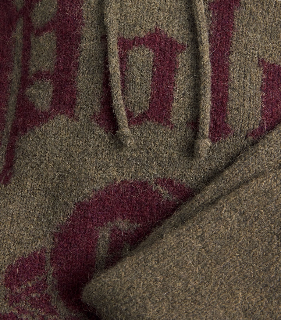 Wool-Blend Logo Hoodie GREEN Image 5