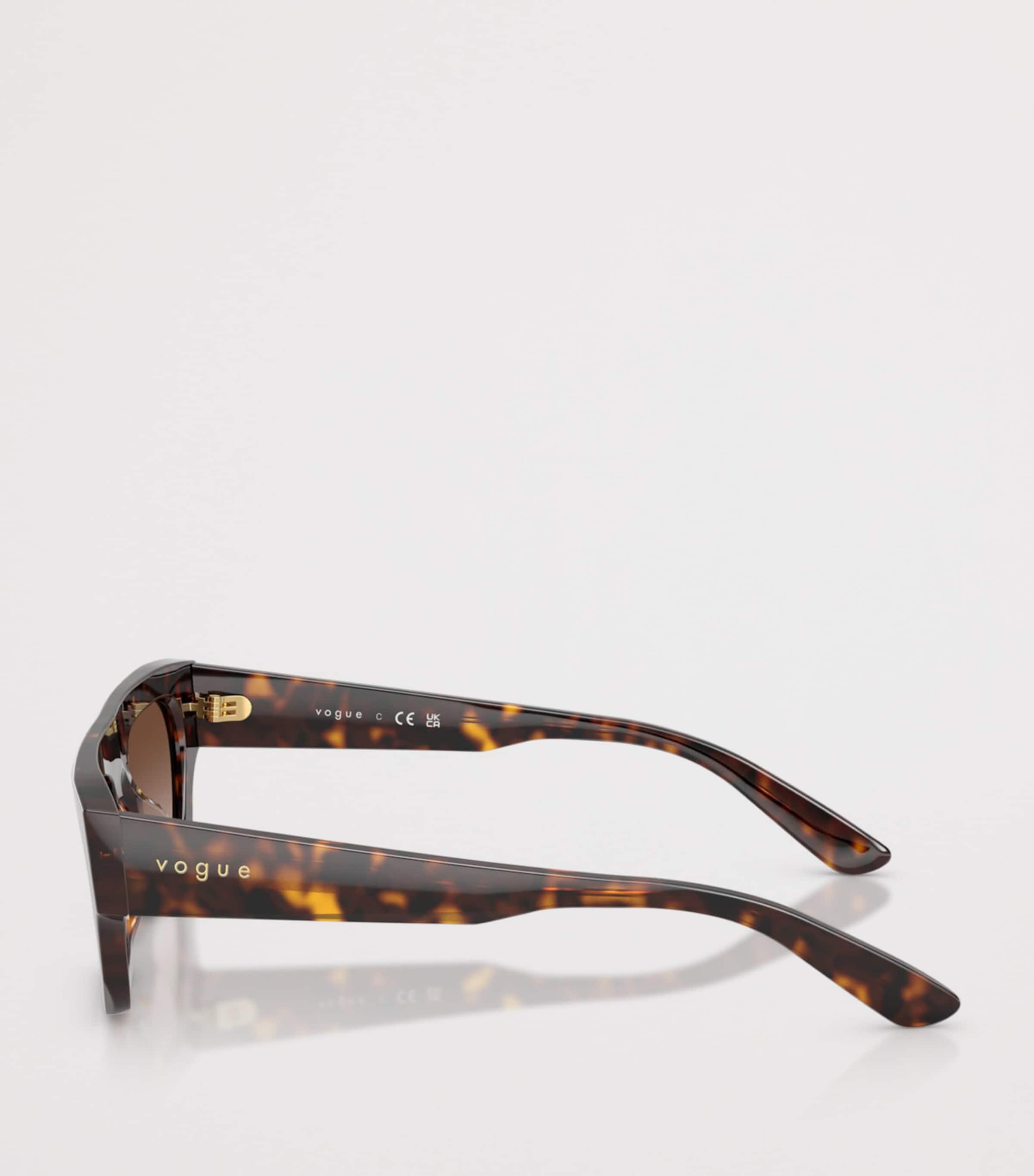 Vogue Rectangular Sunglasses Brown Image 3