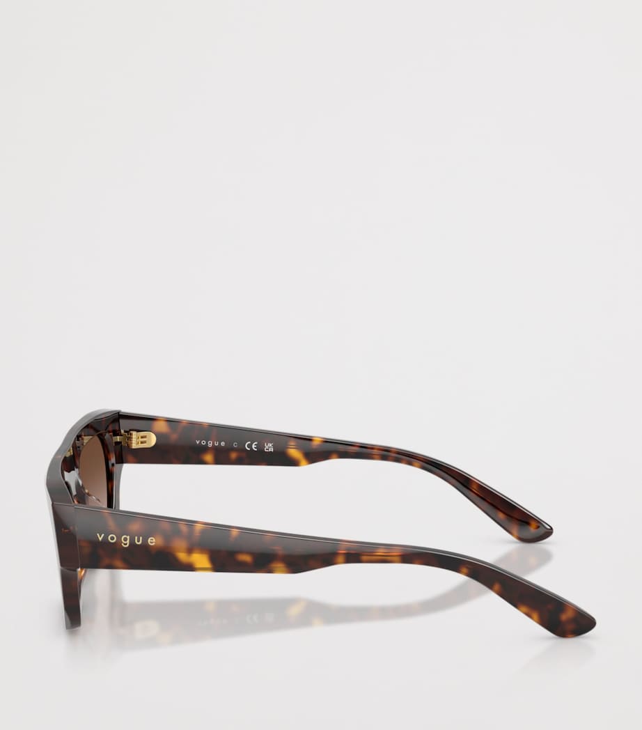 Vogue Rectangular Sunglasses Brown Image 3