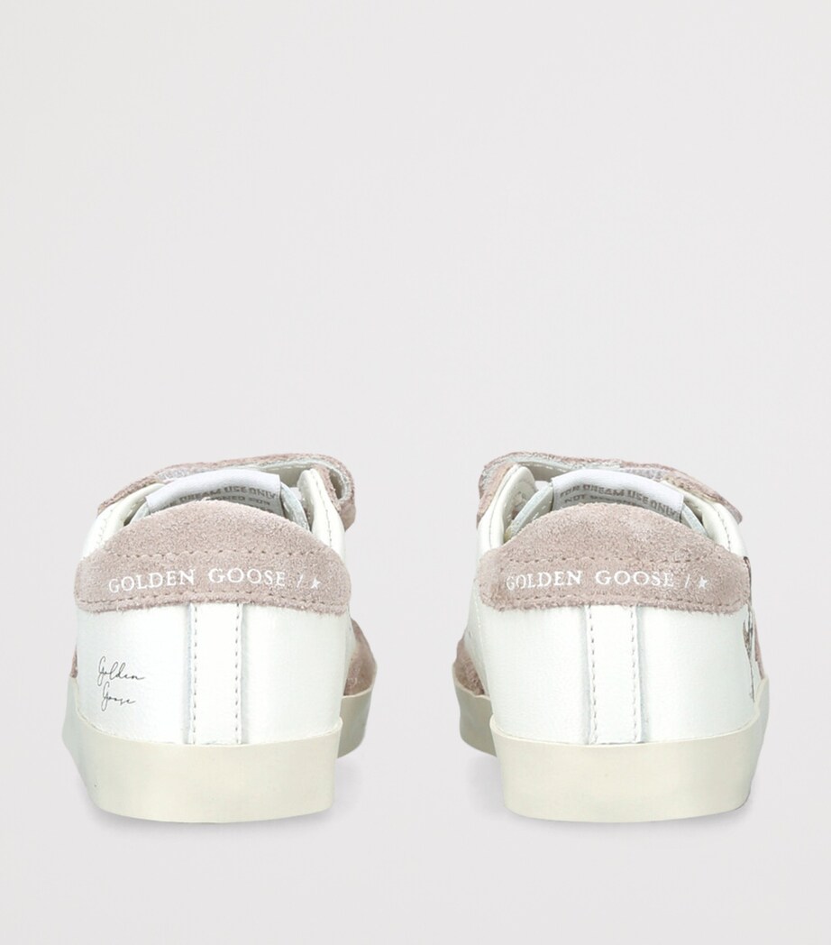 Leather-Suede Baby School Sneakers WHITE/OTH Image 2