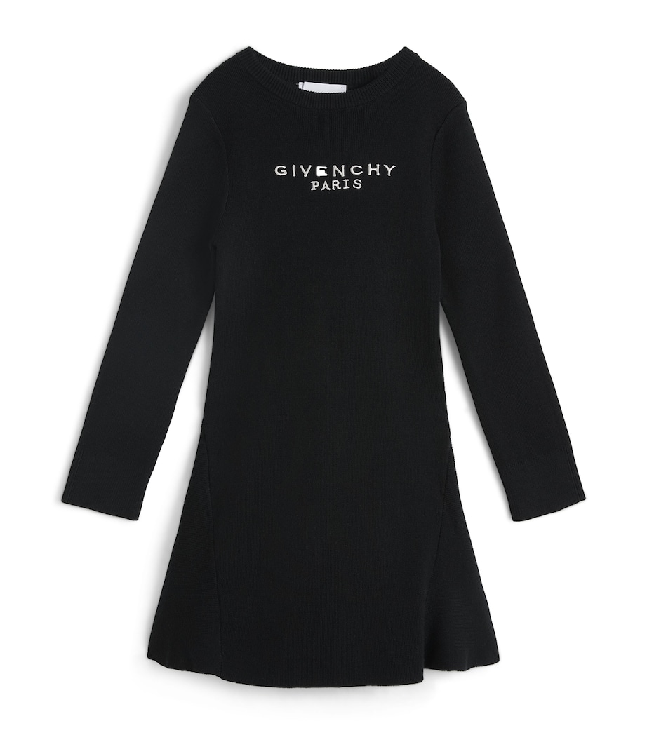 Givenchy Kids Cotton-Cashmere Logo Knitted Dress (4-12+ Years) Image 1