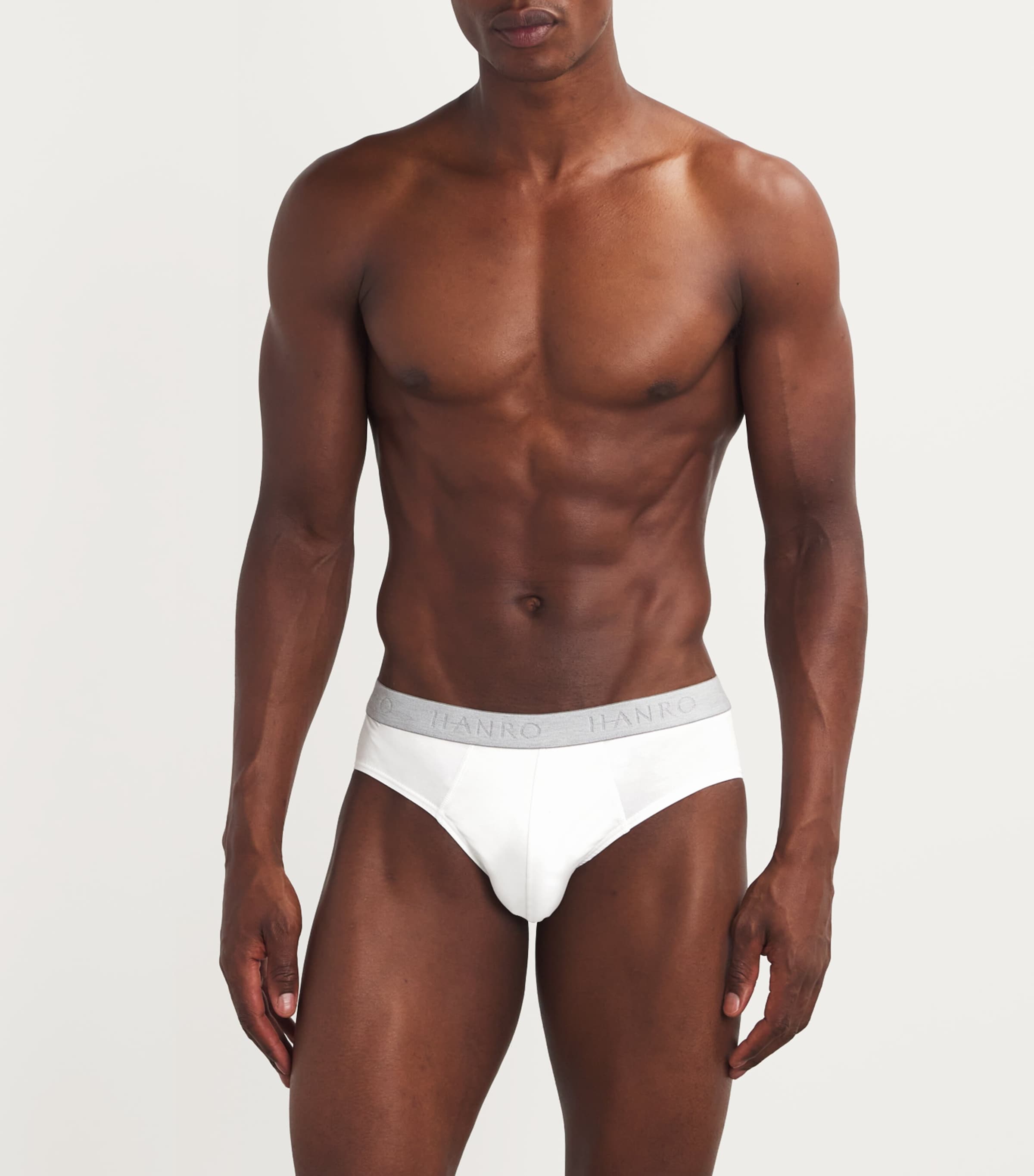 Cotton-Blend Essential Briefs (Pack of 2) 0101/WHITE Image 2