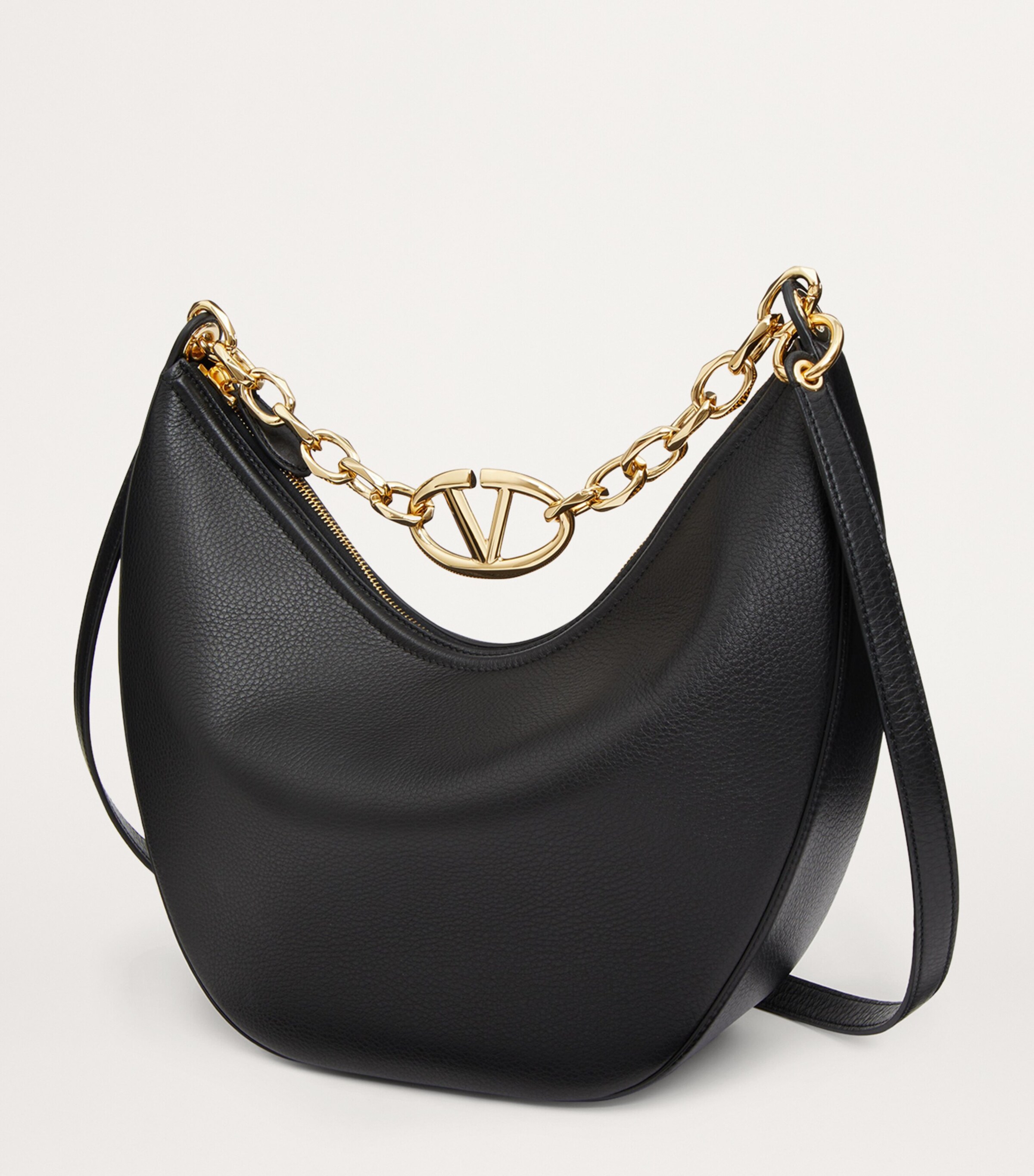 ショルダーバッグ・ポシェット Valentino Garavani Vlogo Signature Medium Shoulder Bag Valentino Garavani - VLogo Black Leather Chain Shoulder Bag