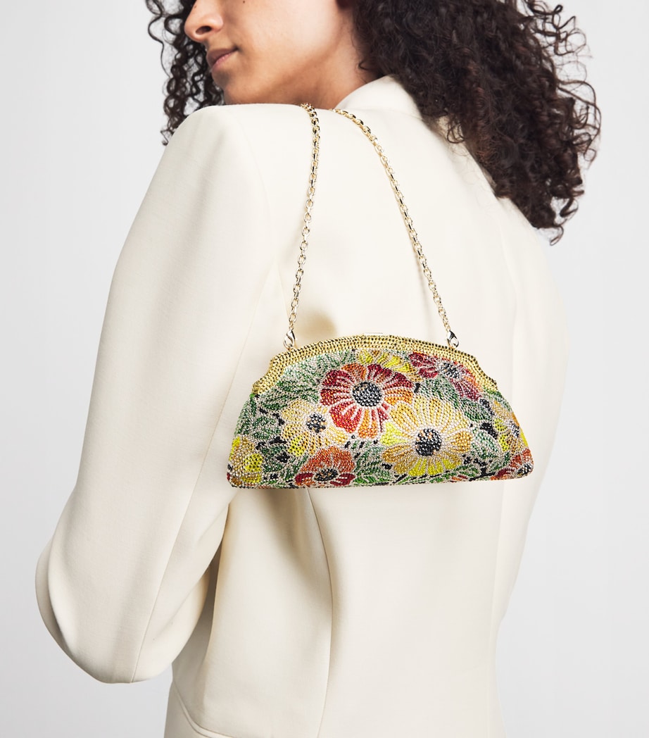 Judith Leiber Mini Embellished Venetian Meadow Clutch Bag Chmpgn Prosecco Mul Image 4