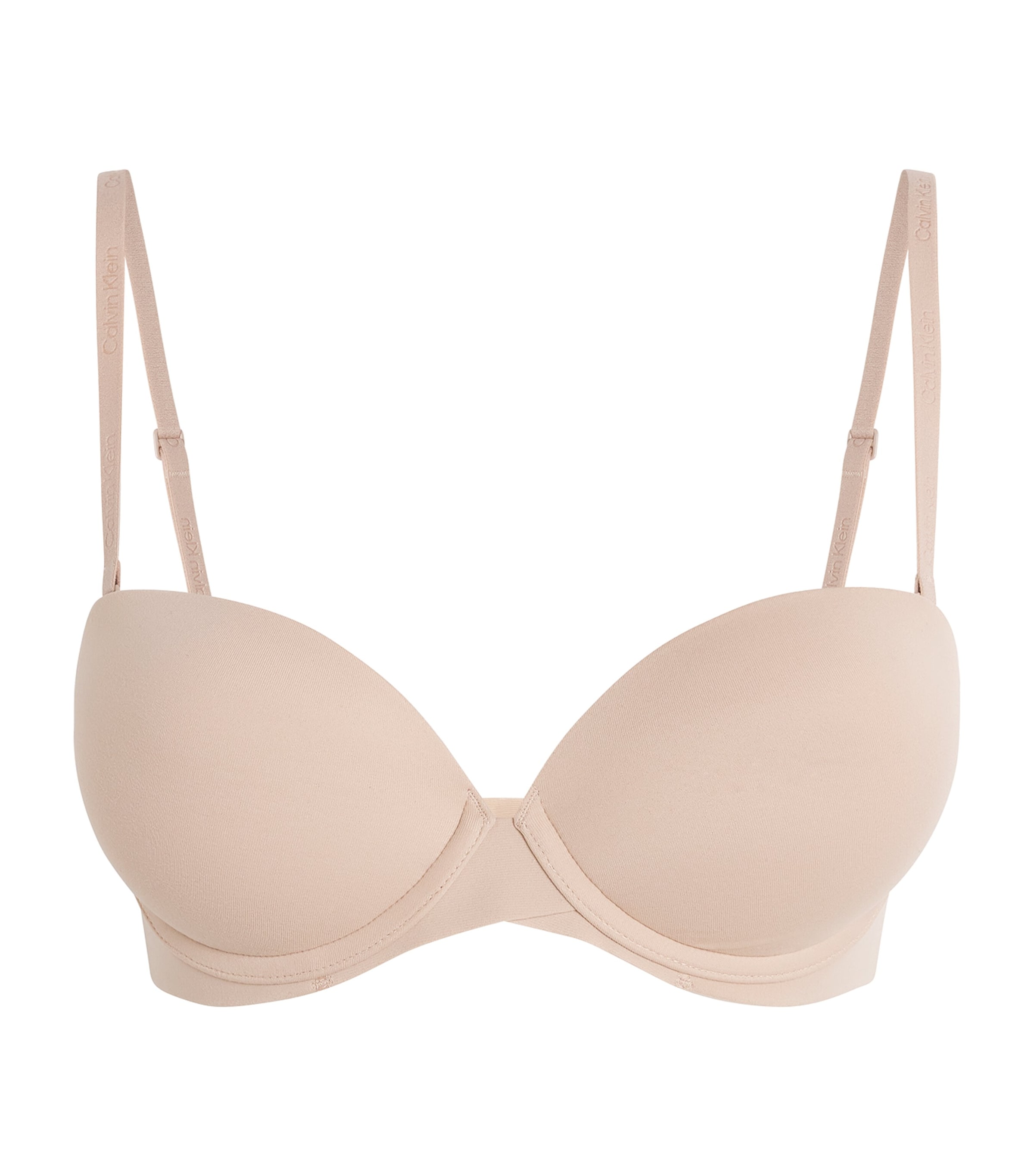 Calvin Klein Strapless Push-up Bra In Beige