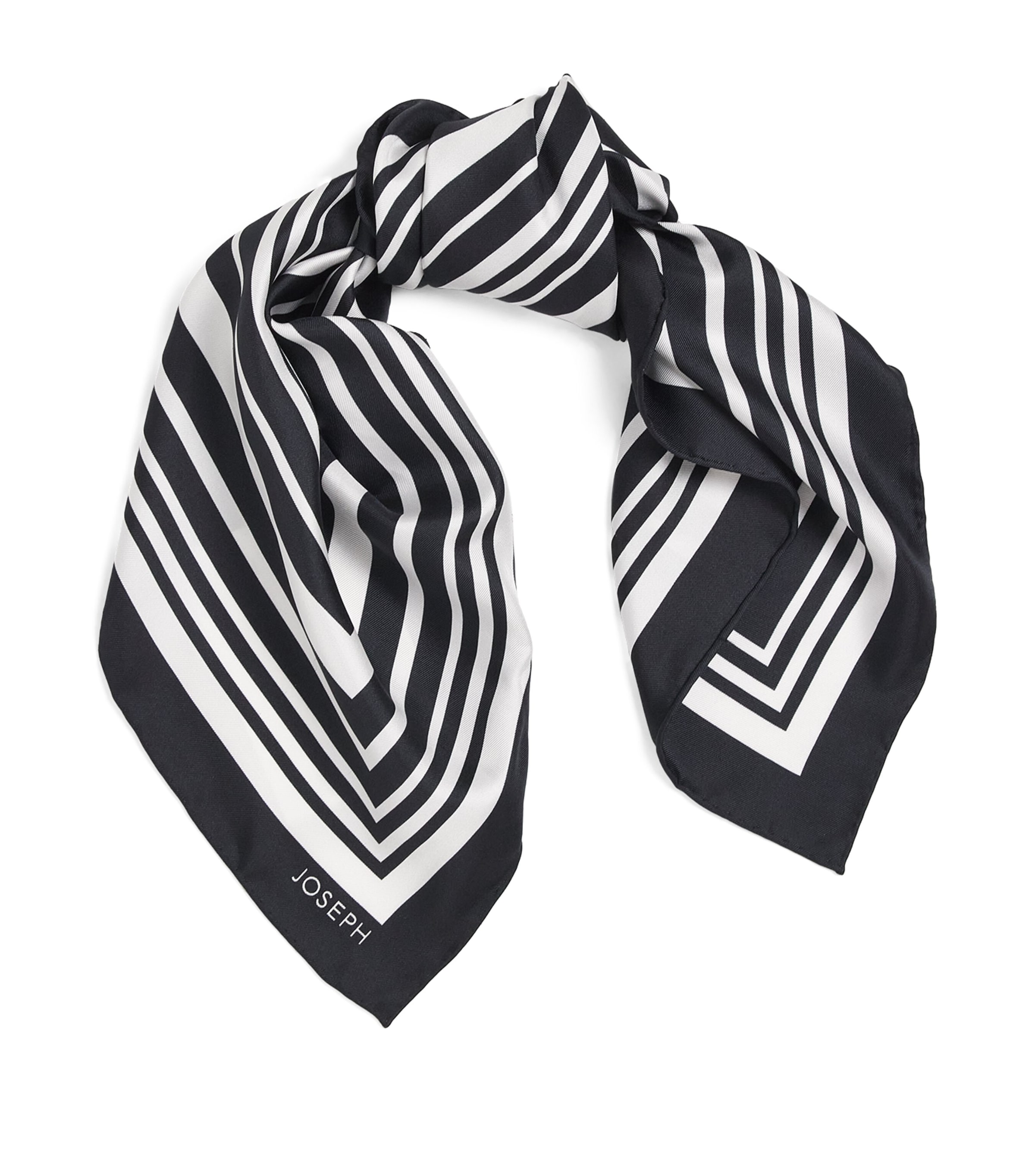 Joseph Silk Kenza Scarf Black/white Image 1