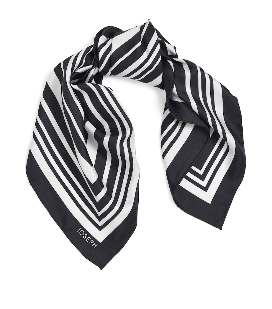 Joseph Silk Kenza Scarf Black/white Image 1