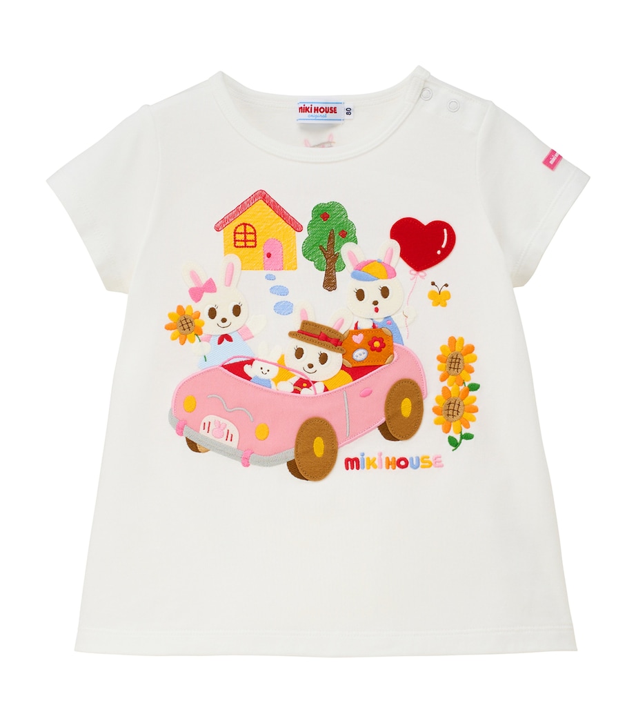 Miki House Cotton Embroidered T-Shirt (2-7 Years) Image 1