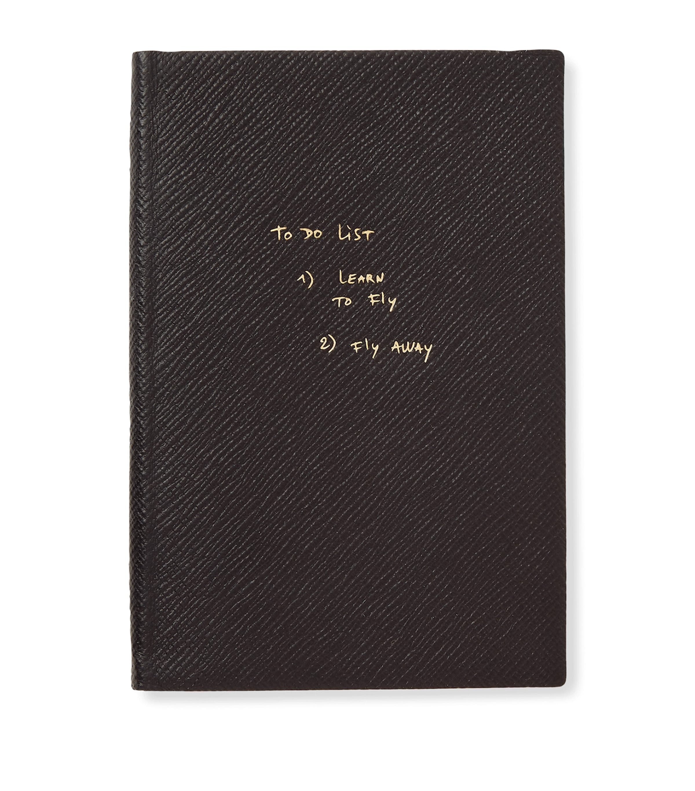 Smythson x Thomas Lélu Panama Leather To Do List Chelsea Notebook Black Image 1
