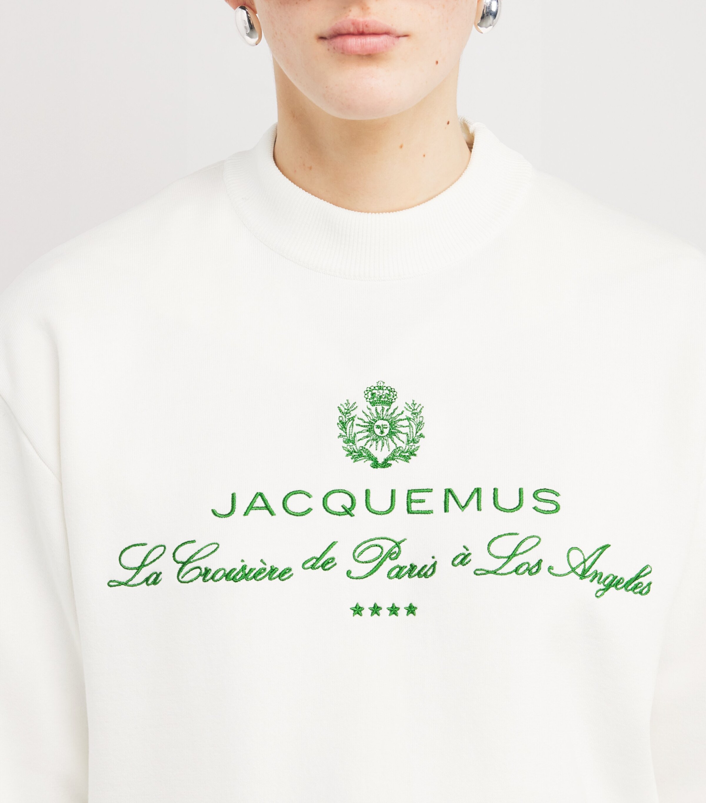 JACQUEMUS ロゴ刺繍入り スウェットシャツ JACQUEMUS コットンフリース スウェットシャツ ロゴ刺繍入り