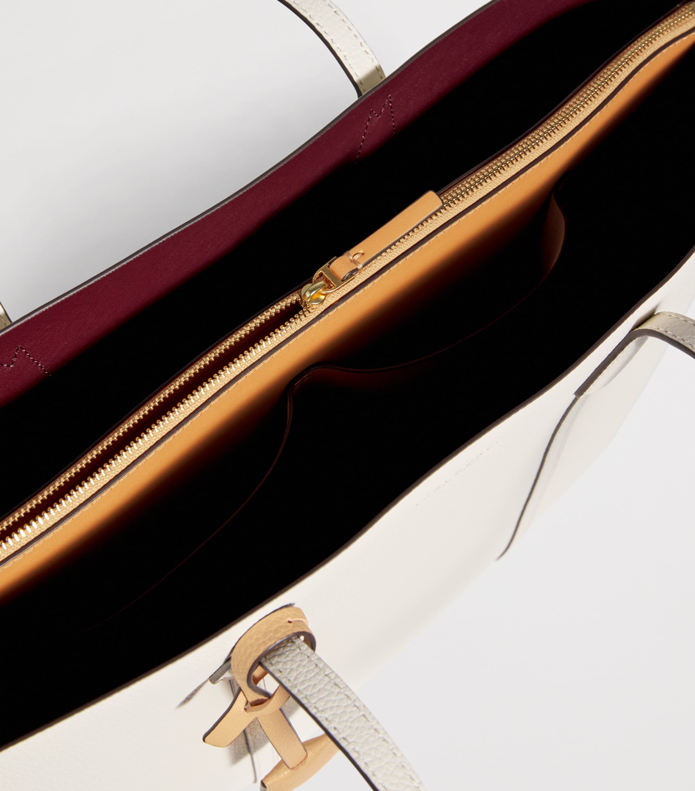 Leather Perry Tote Bag NEW IVORY Image 4