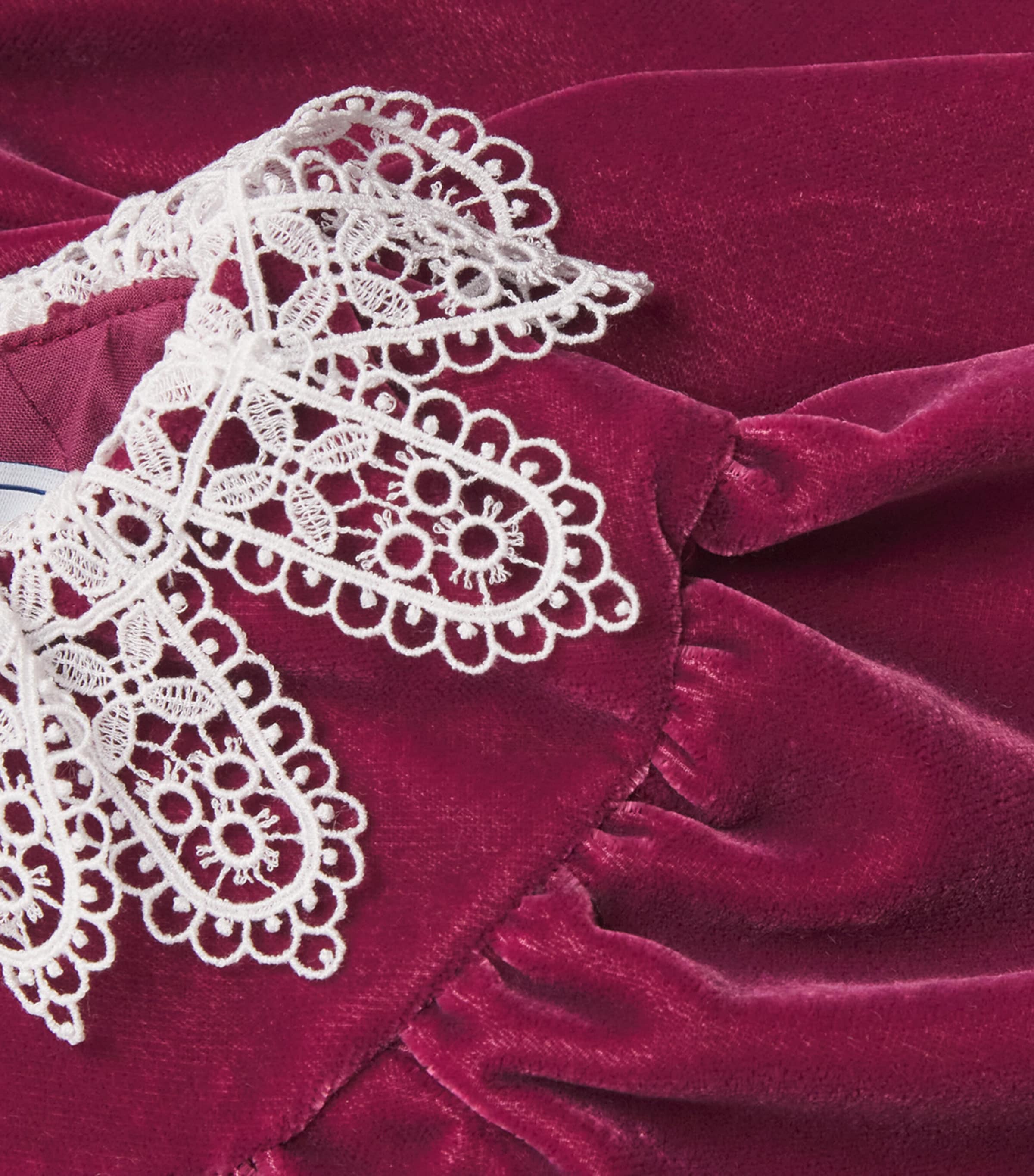 Velvet Lace-Collar Dress (3 Months-4 Years) 39RHODODENDRON Image 3