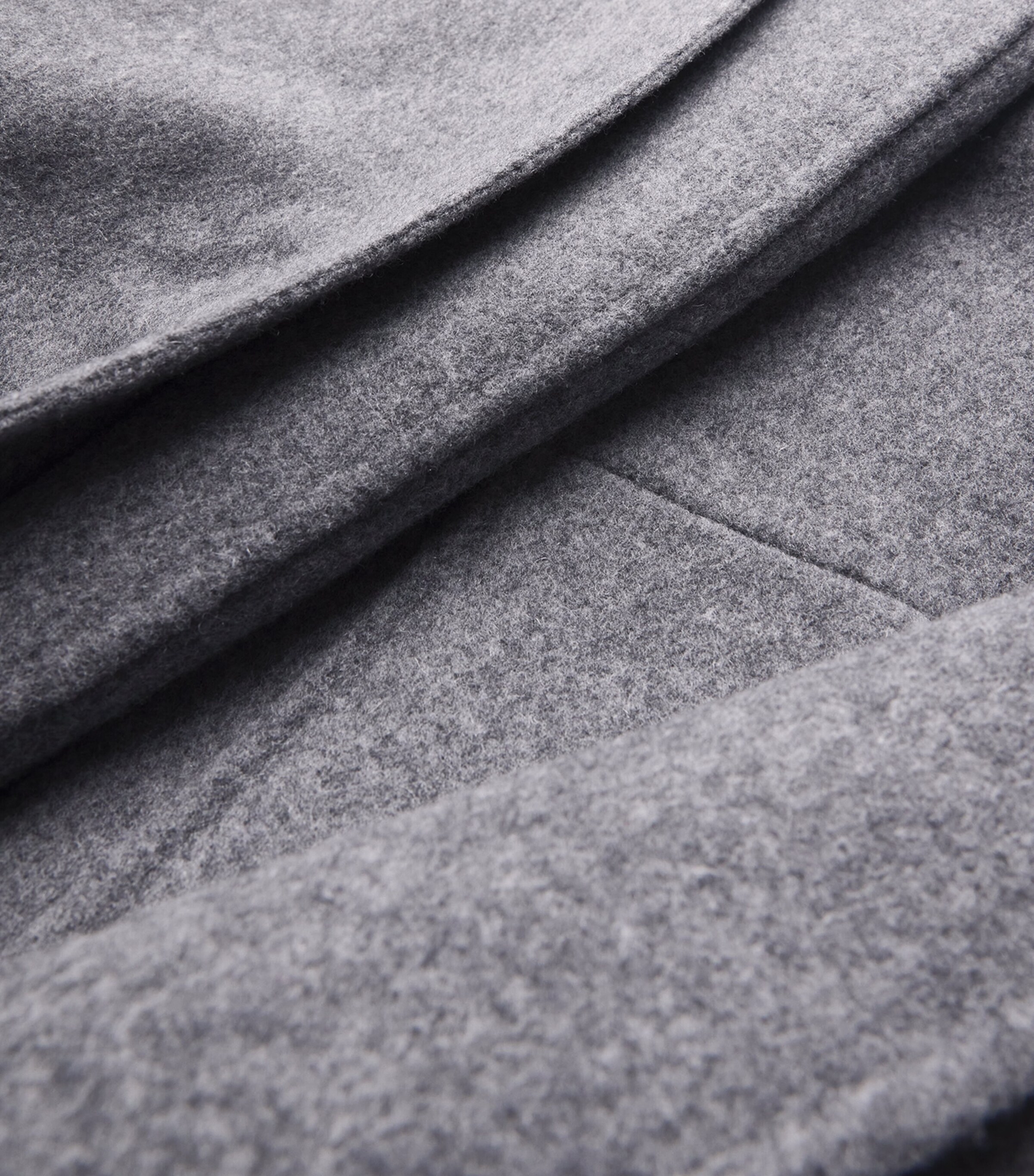 Wool Wrap Coat GREY MELANGE Image 5