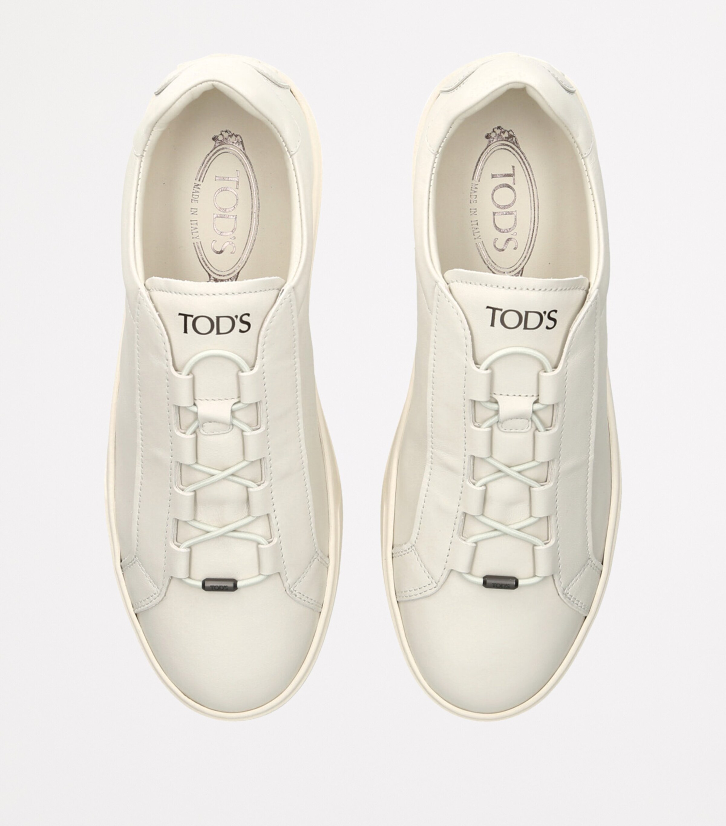 Tod's Leather Cassetta Sneakers Bone Image 4