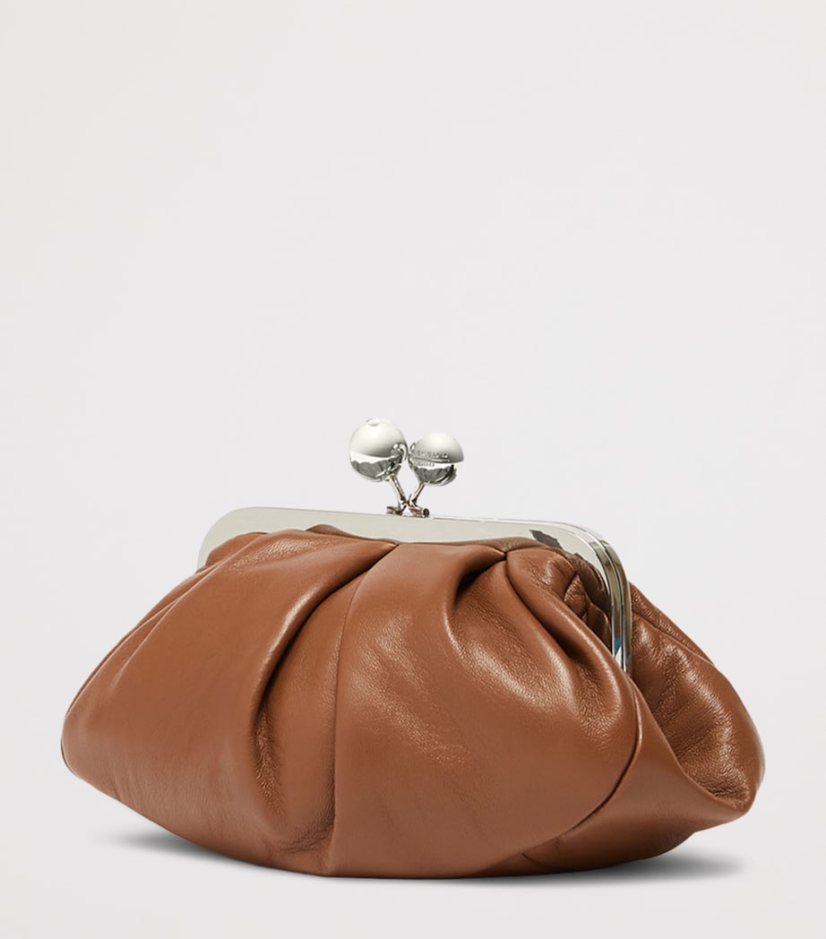 Weekend Max Mara Small Leather Pasticcino Clutch Bag Tobacco Image 3