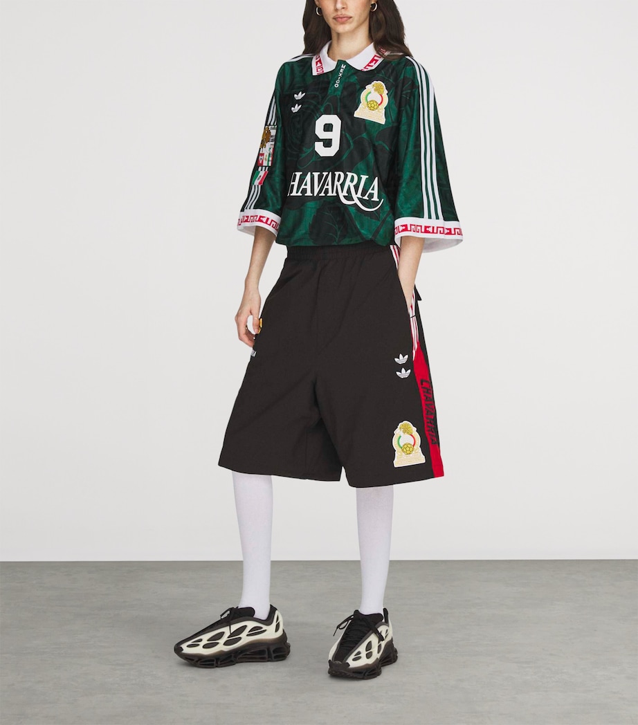 Willy Chavarria Mens x adidas Originals Anthem Oversized Sweatpants Black Image 6