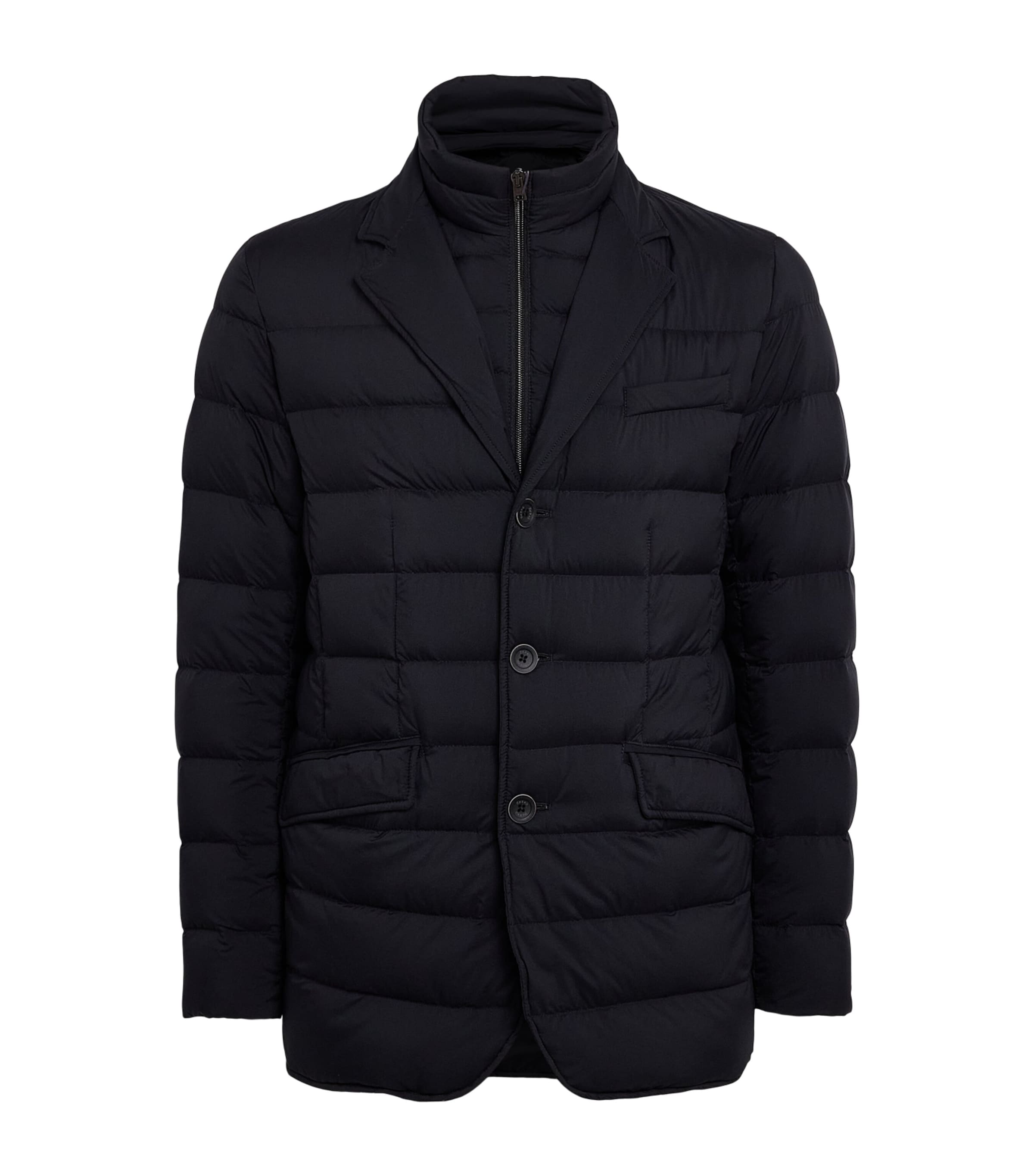Herno Mens Down Quilted Puffer Jacket Black Image 1