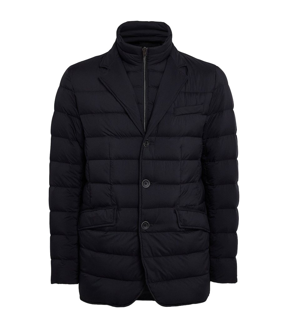 Herno Mens Down Quilted Puffer Jacket Black Image 1