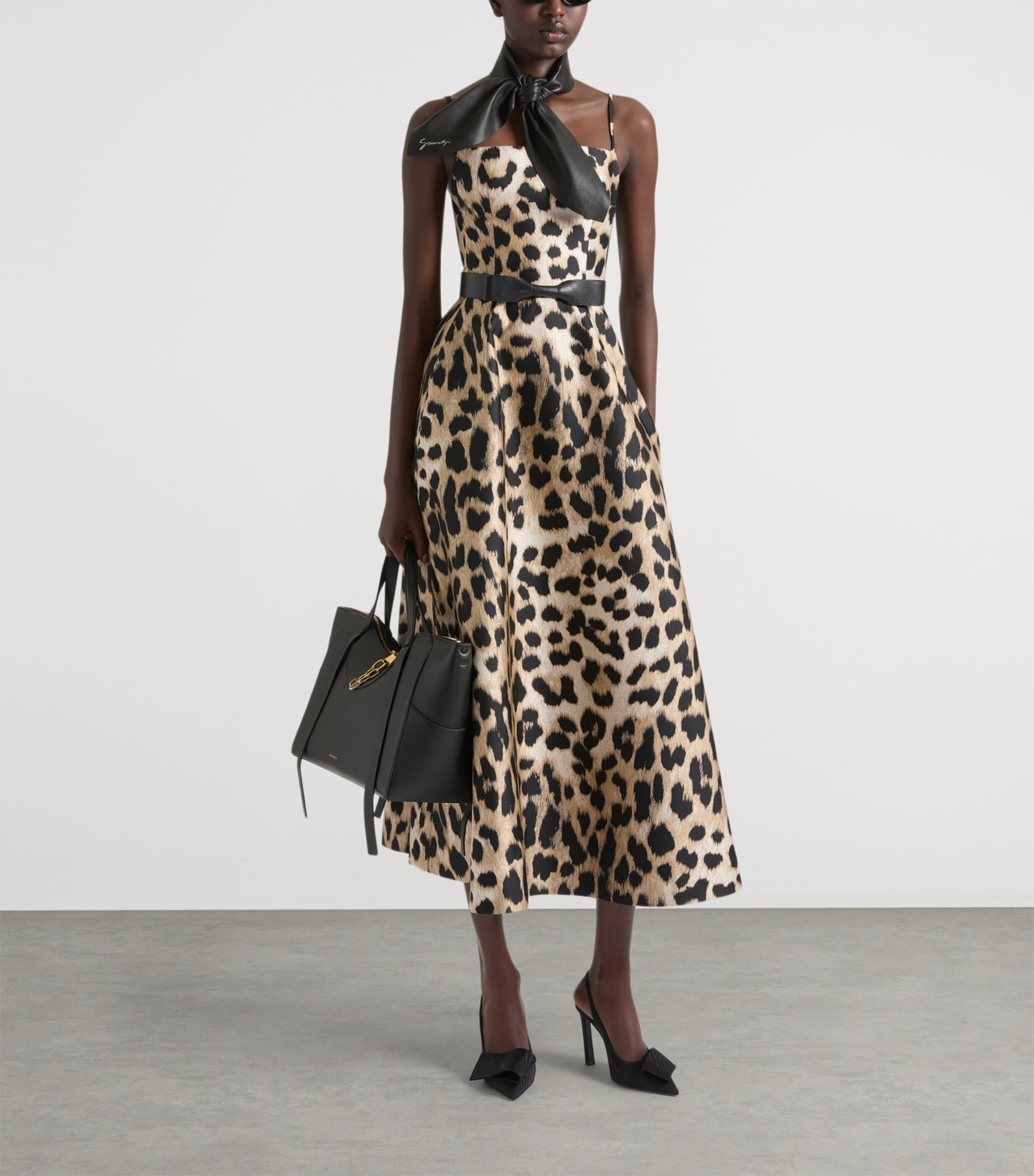 Givenchy Womens Leopard Print Midi Dress Image 2