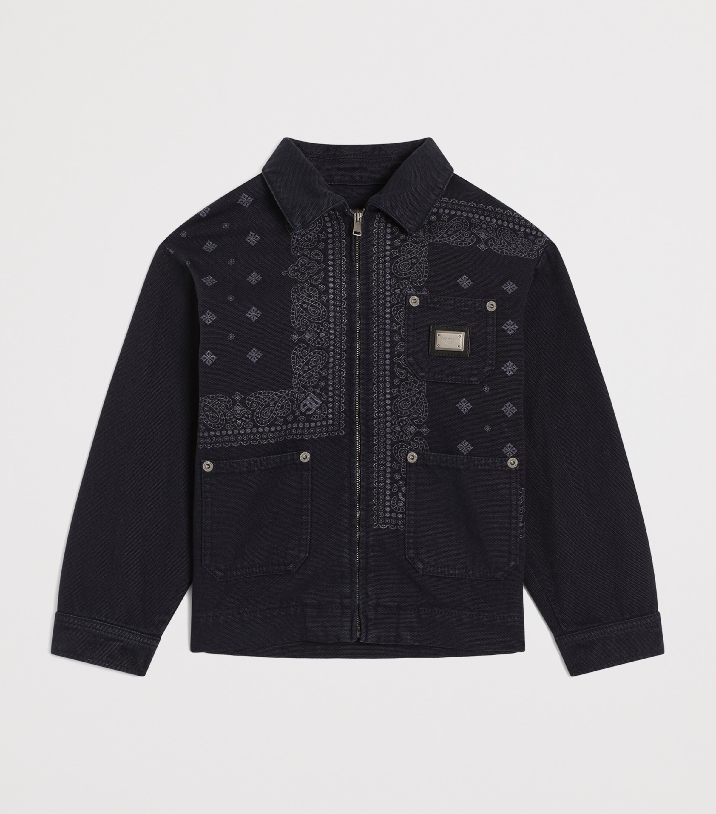 Dolce&Gabbana Kids Bandana Print Canvas Jacket — photo 2