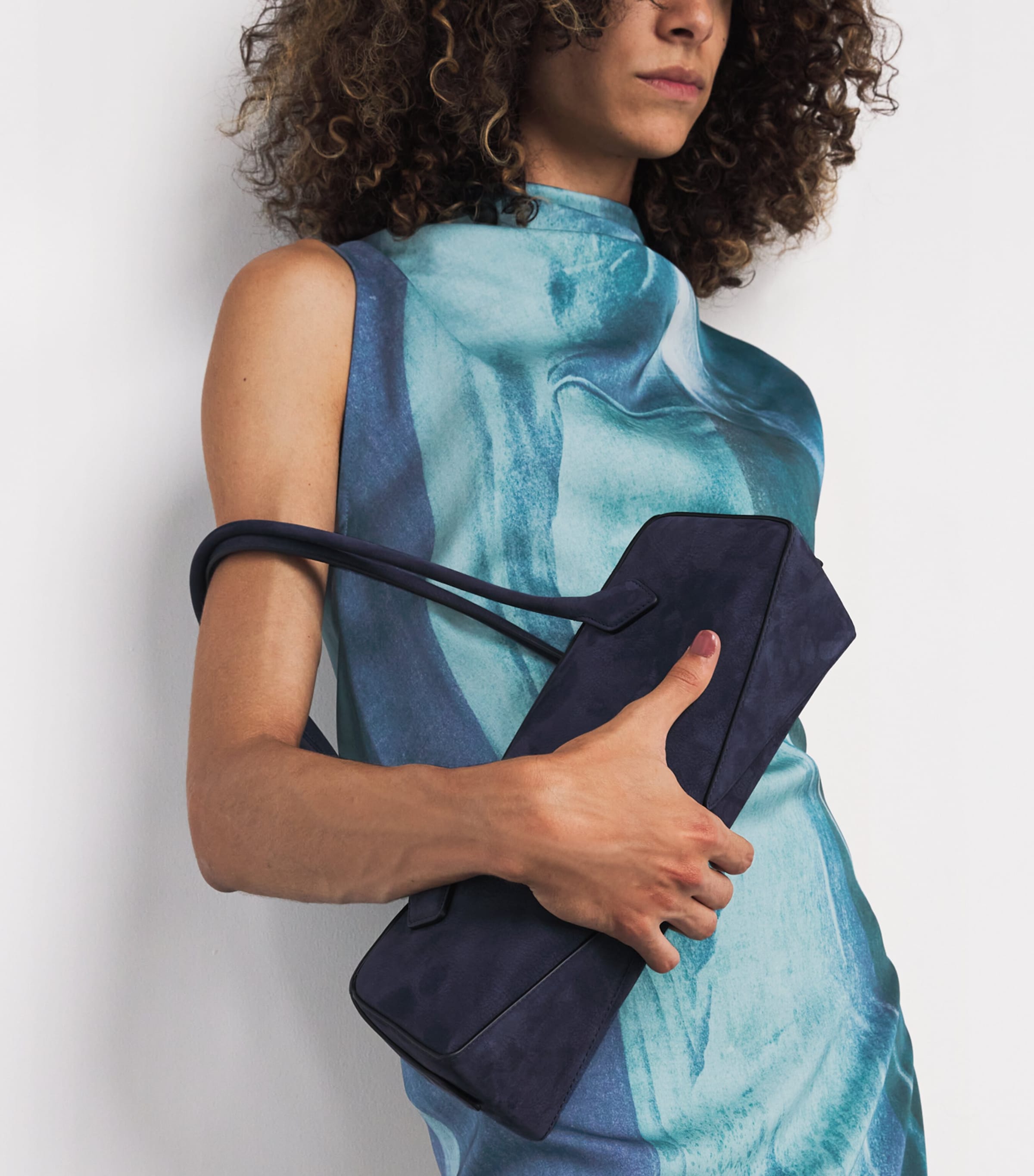 Jean Paul Gaultier Womens Draped Water Maxi Dress Indigo/vntgblue Image 4