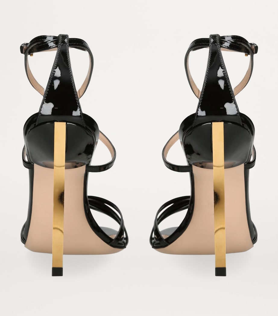 TOM FORD Patent Leather Heeled Sandals 100 Black Image 2