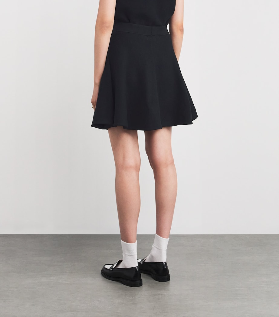 Cotton-Blend Knitted Mini Skirt POLO BLACK Image 4