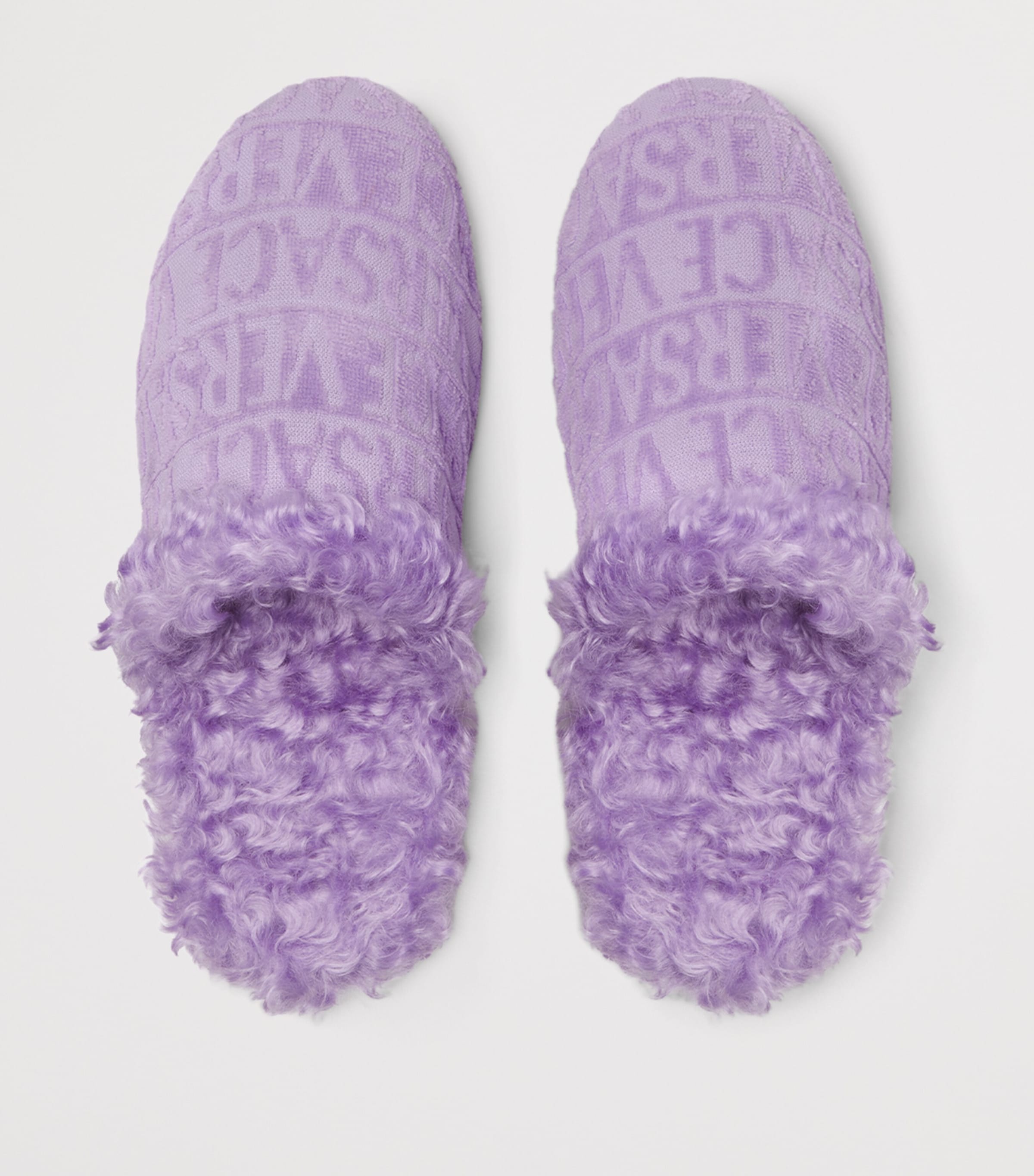 Faux Fur Monogram Slippers CAMEL Image 2