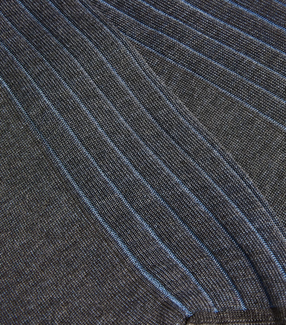 Fine Shadow Socks GREY Image 2