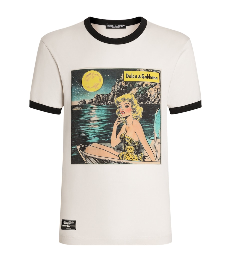 Cotton Ringer T-Shirt A4567-CREAM Image 1