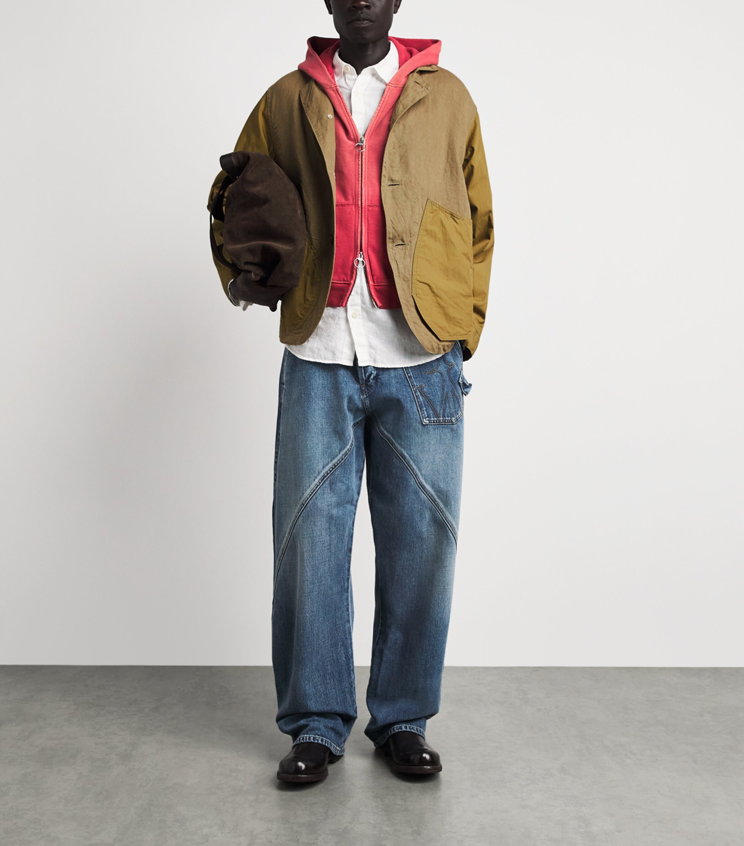 Kapital Mens Linen Ringoman Overshirt Beige Image 2
