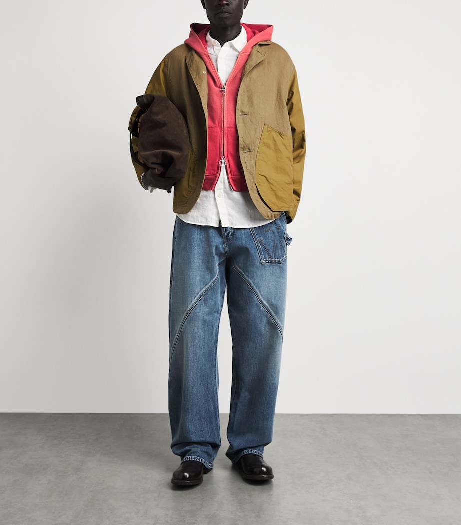 Kapital Mens Linen Ringoman Overshirt Beige Image 2