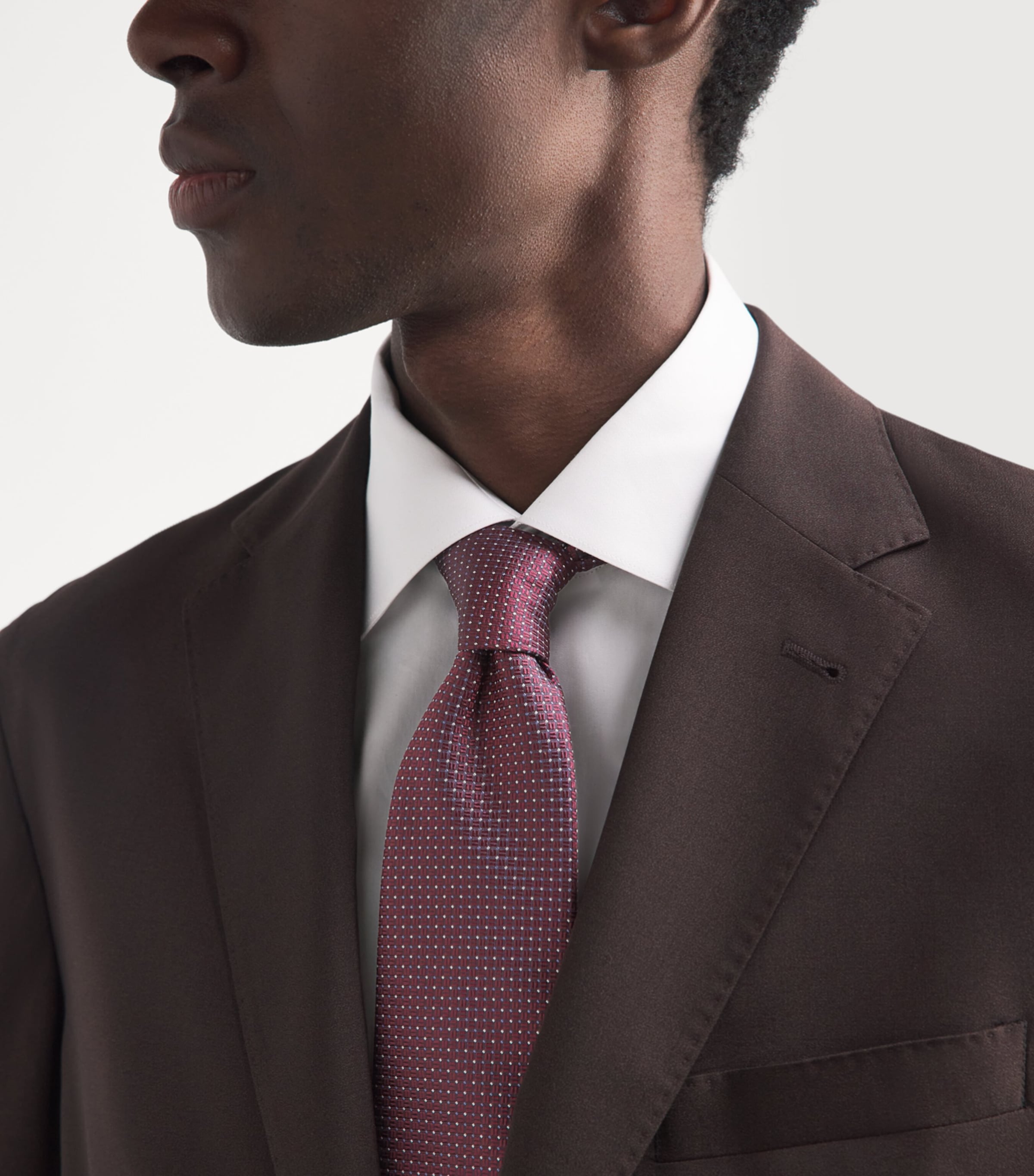 Corneliani Silk Jacquard Tie Red Coloured Image 2