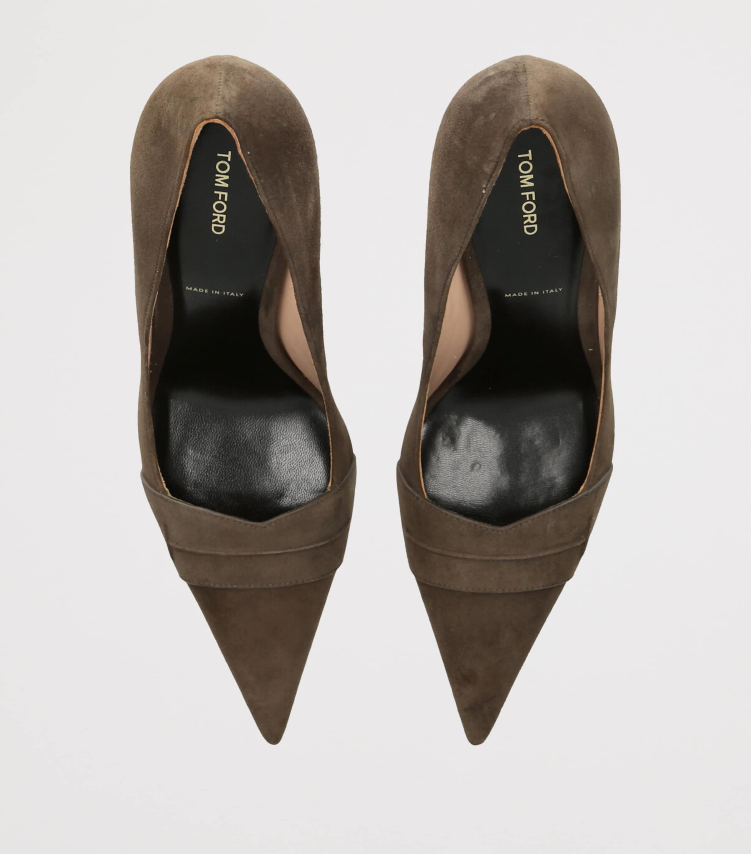 TOM FORD Goat Leather Eva Pumps 105 Dark Green Image 4