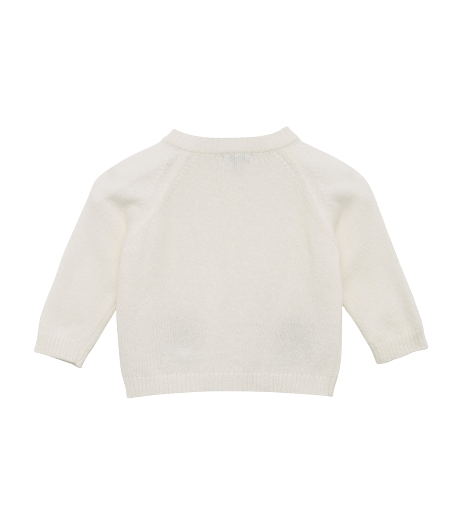 Wool-Cashmere-Blend Prickles Cardigan (0-9 Months) OFF WHITE Image 3