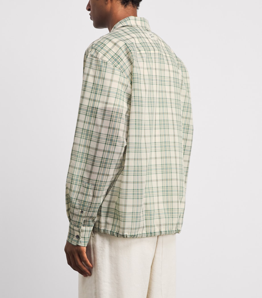 AMI Paris Mens Check Boxy Shirt Vrt Spnblnc Crm Image 5