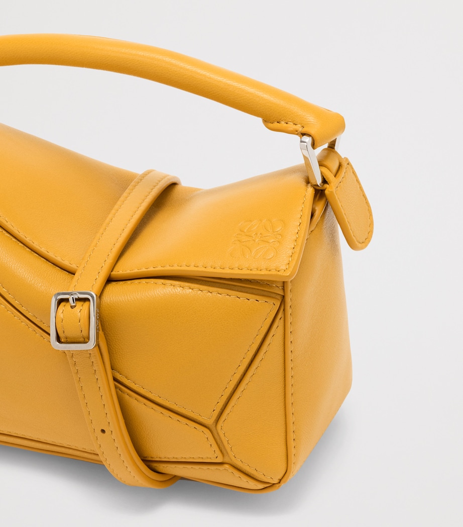 LOEWE x Paula's Ibiza Mini Lambskin Puzzle Top-Handle Bag Mustard Image 12