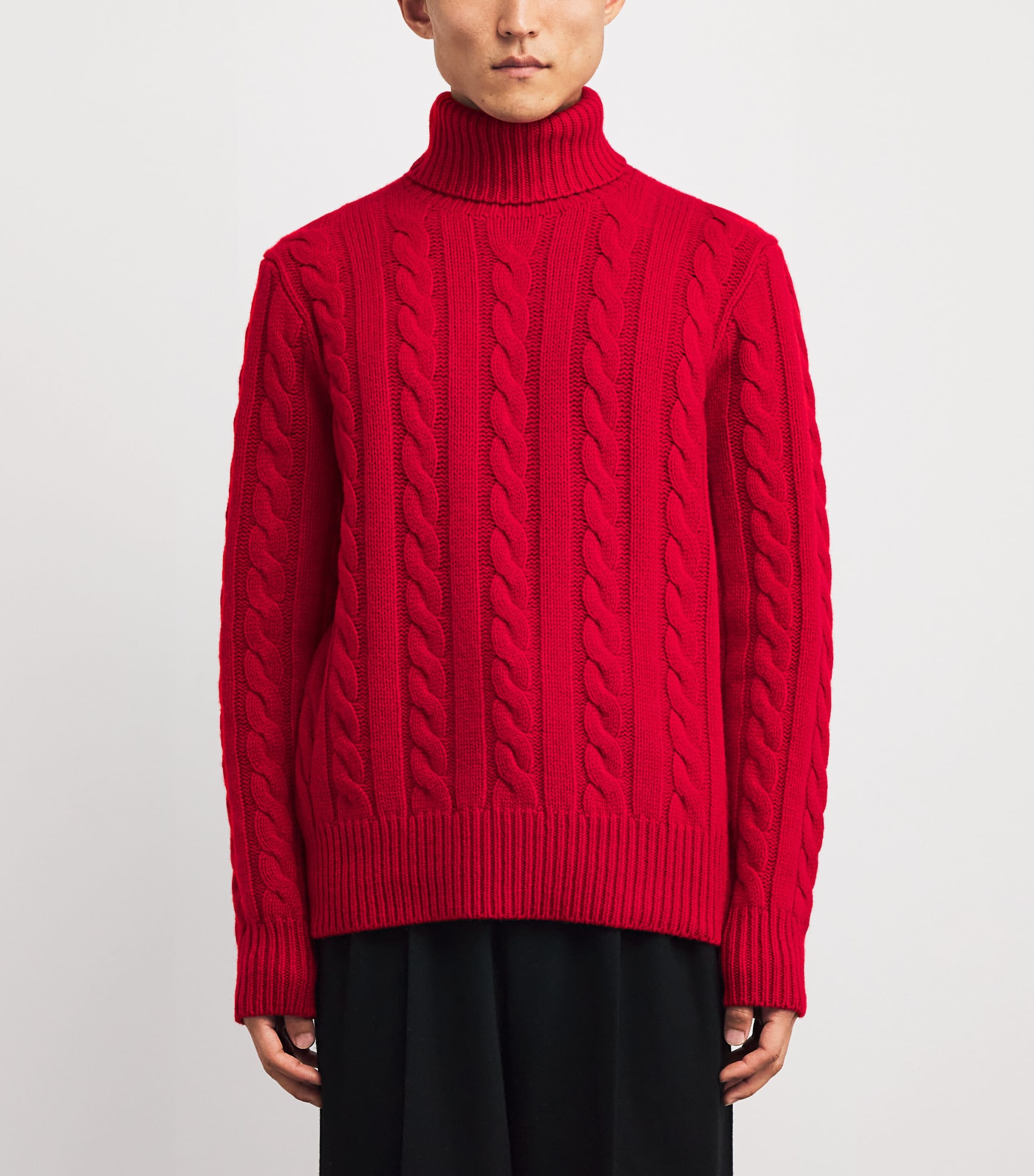 Wool-Cashmere Rollneck Sweater RED Image 3