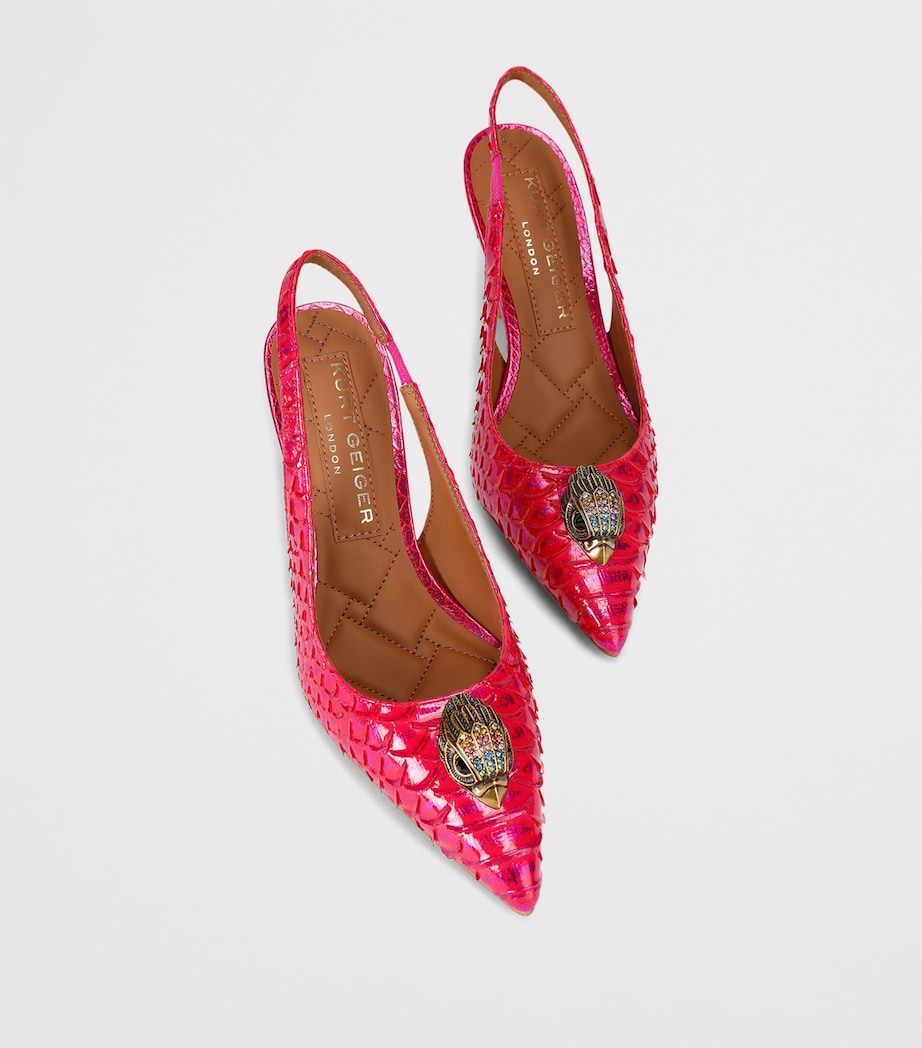 Leather Belgravia Slingback Pumps FUCHSIA Image 4