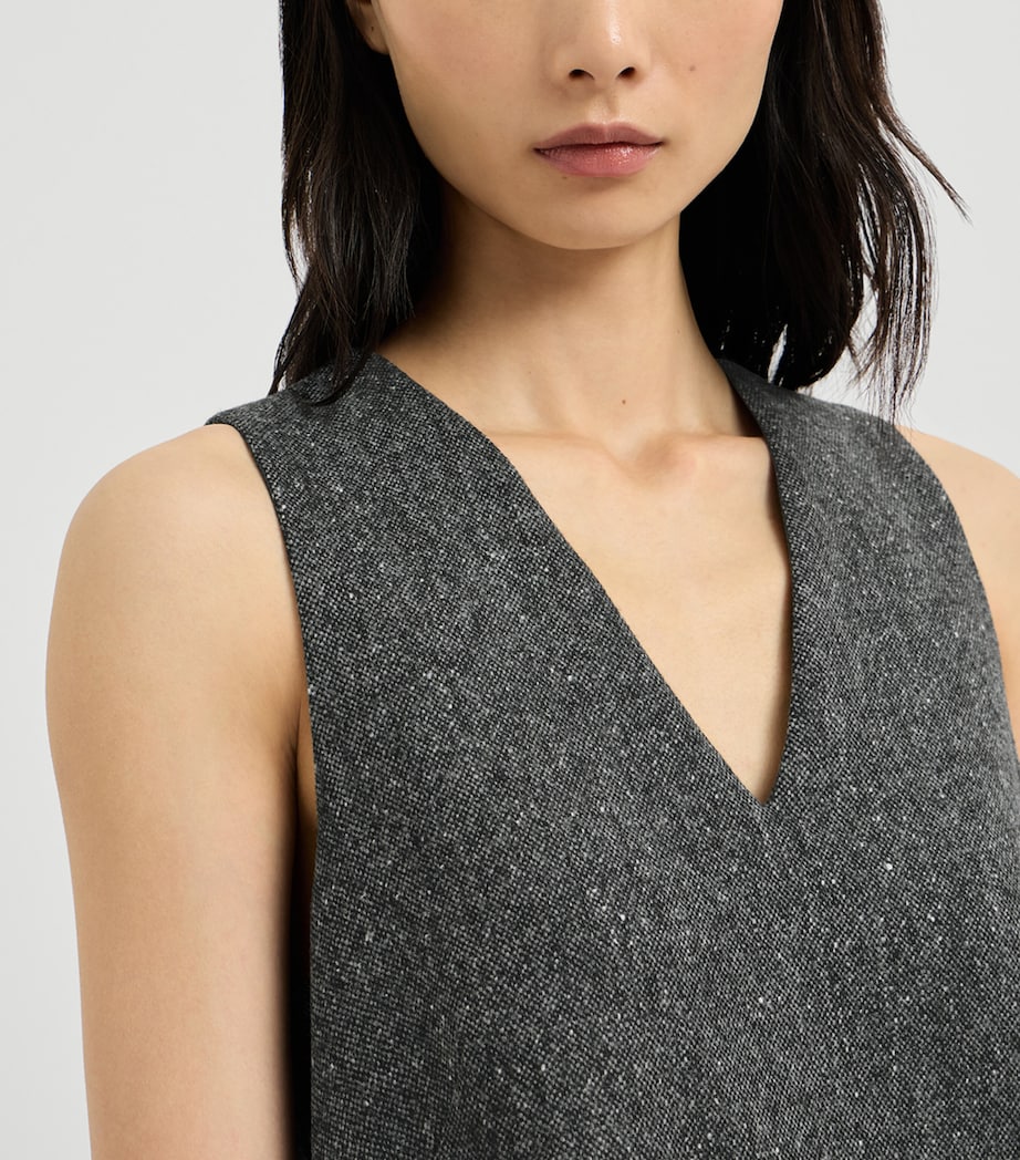 Brunello Cucinelli Womens Virgin Wool Mini Dress Image 6