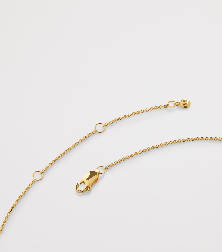 Monica Vinader Gold Vermeil and Pearl Capri Necklace Gold Vermeil Image 3