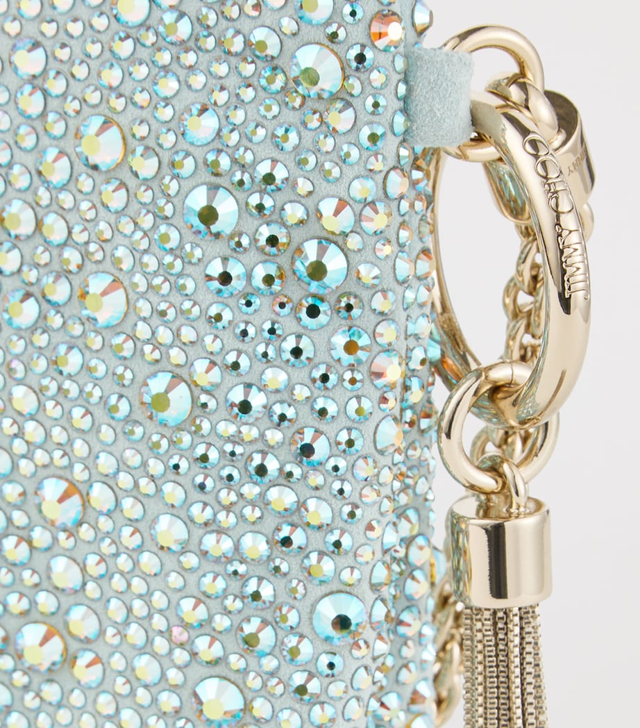 Mini Crystal-Embellished Callie Clutch Bag LIGHT VERDE MIX/LIGH Image 3