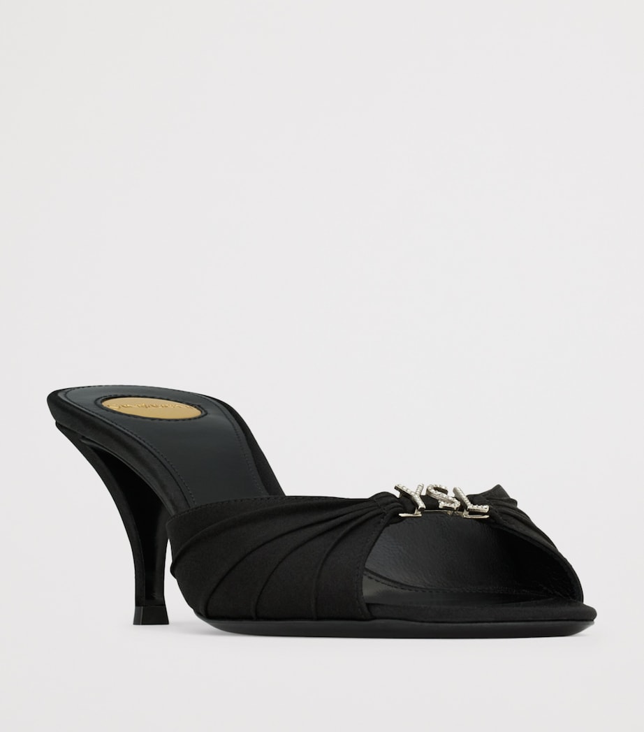 Saint Laurent Satin Jerry Heeled Mules 60 Image 2